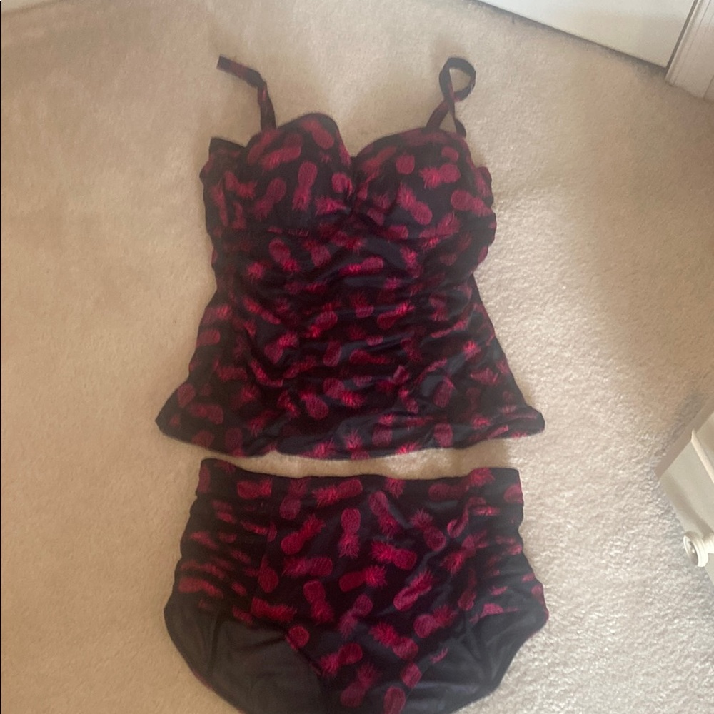 Torrid Pineapple Print Tankini 1x